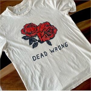 Imogene + Willie Unisex Dead Wrong Lightweight Screenprinted Tee Size S